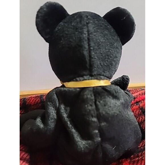 Black Beanie Bear TY Beanie Baby "The End" Bear 1999 retired - Picture 12 of 13